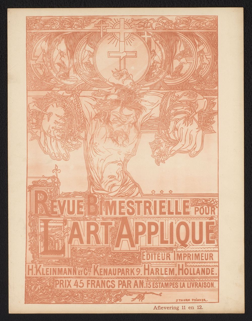 Omslag voor: Revue bimestrielle pour l'art appliqué (1897), nr. 11/12 (1897) by anonymous, Johan Thorn Prikker, H Kleinmann…
