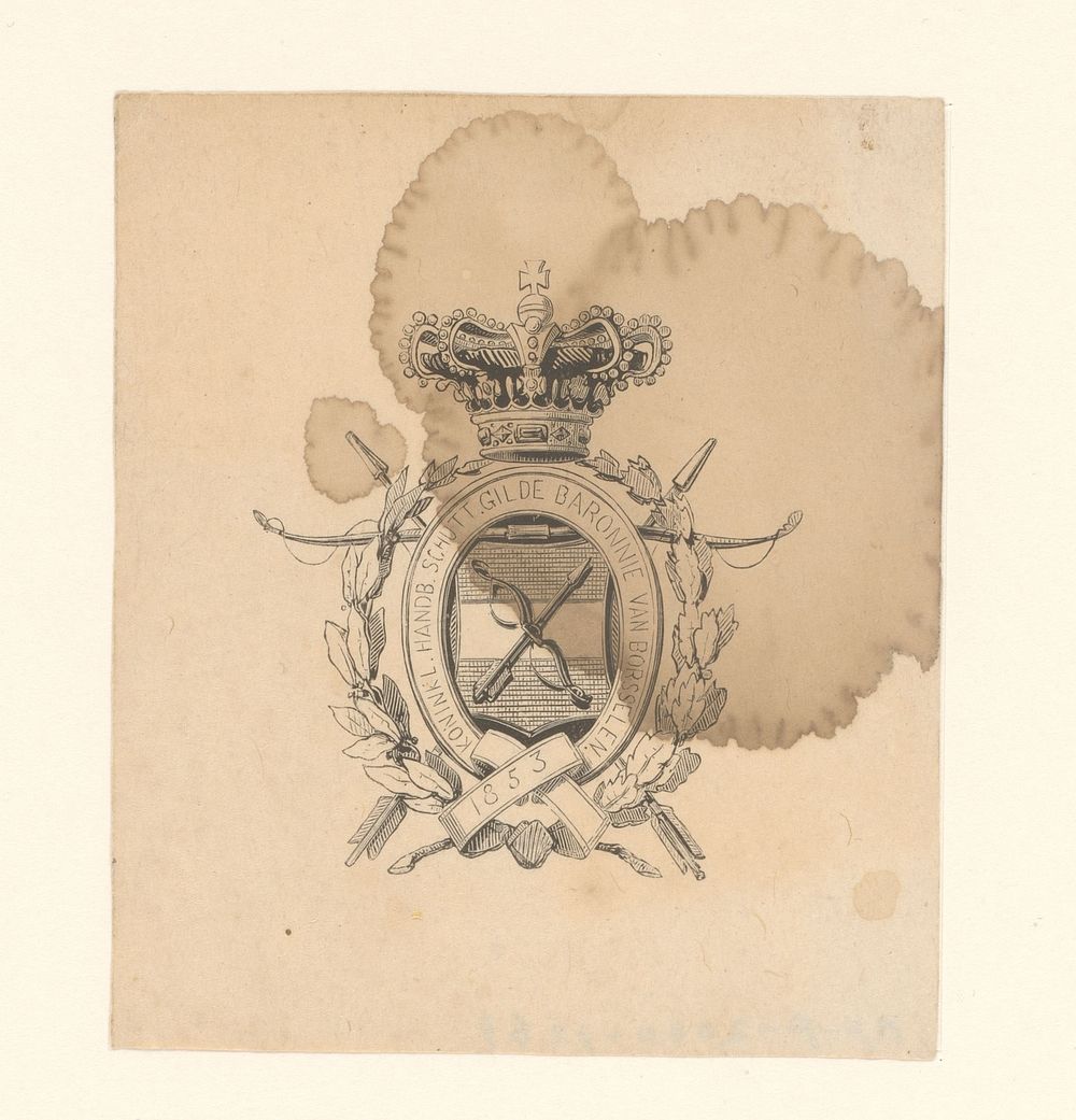 Wapen van het Koninklijke Handboogschuttersgilde Baronie van Borssele (c. 1853) by anonymous