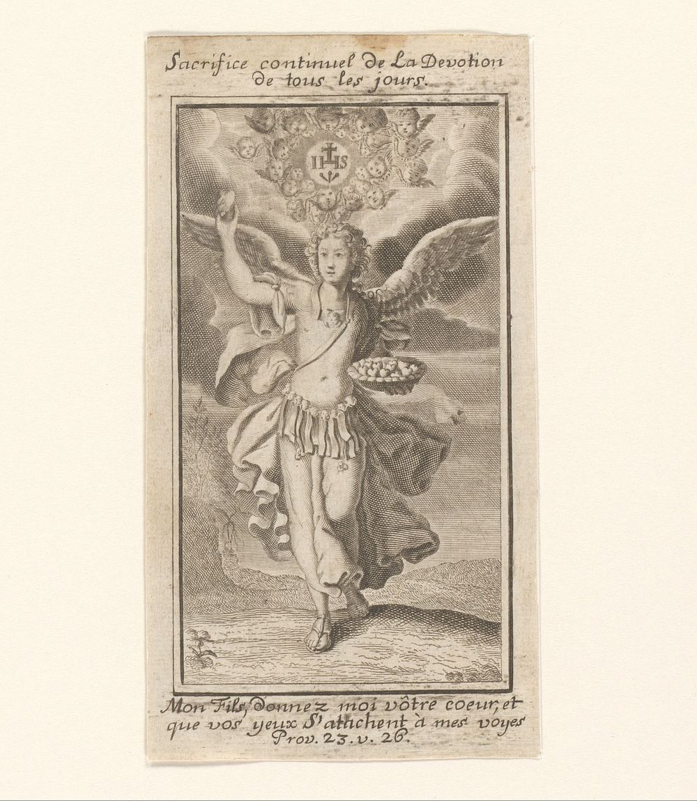 Engel met harten (1650 - 1699) by anonymous
