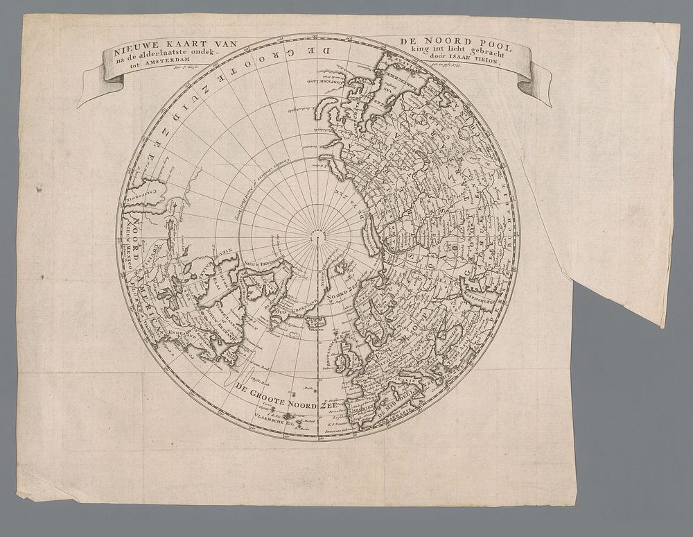 Kaart van de Noordpool (1735) by Jacob Keyser, Jacob Keyser and Isaak Tirion