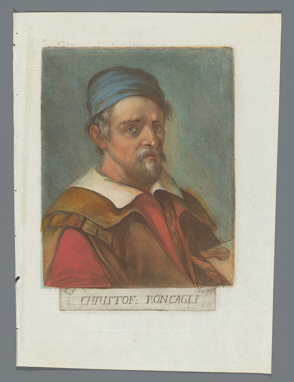 Portret van Christoforo Pomarancio (1789) by Carlo Lasinio, Cristoforo Pomarancio and Labrelis