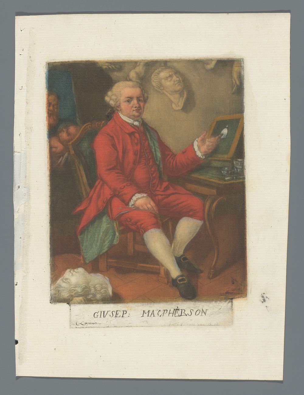 Portret van Giuseppe Macpherson (1789) by Carlo Lasinio and Joseph Macpherson