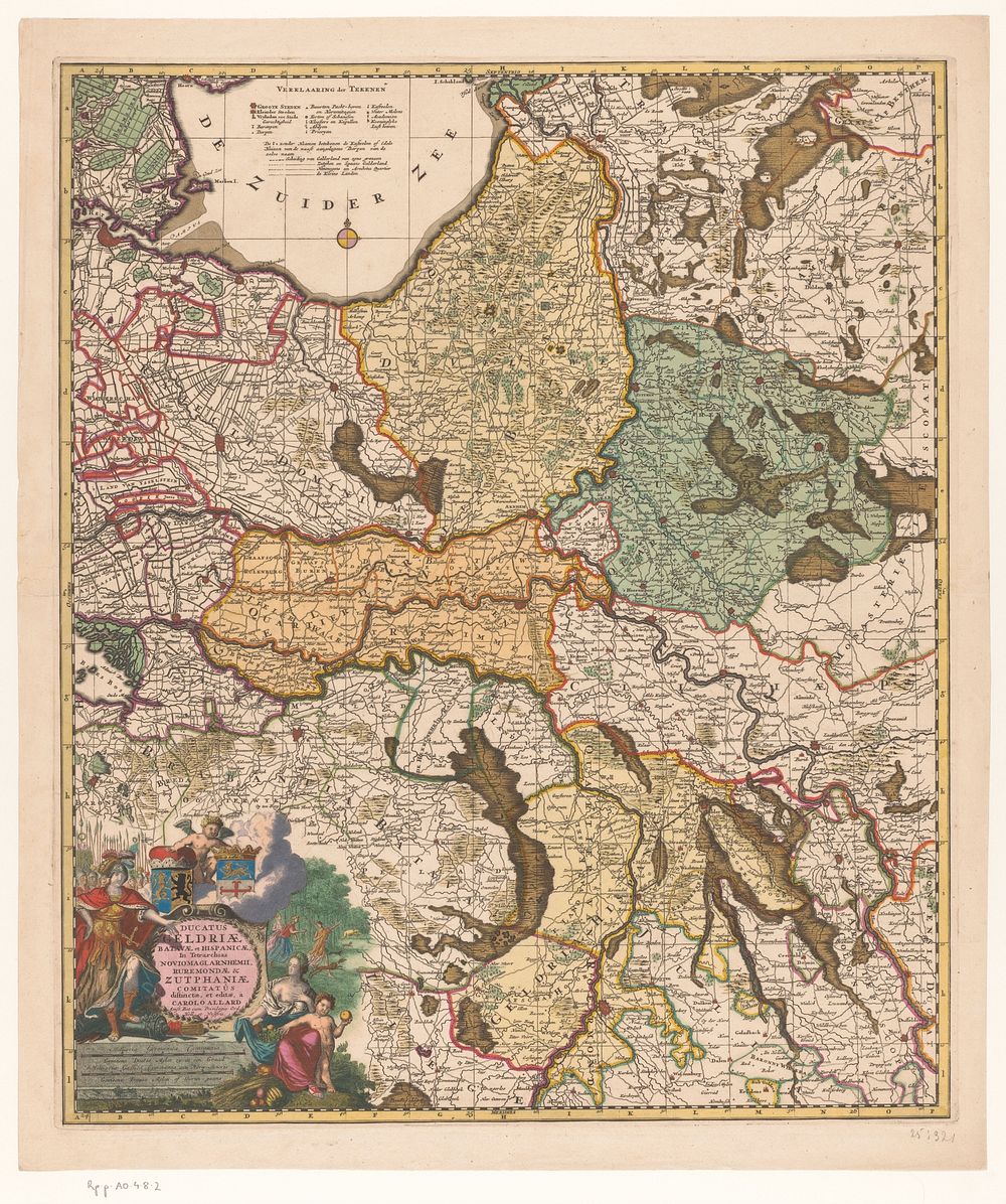 Kaart van Gelderland (1705) by Abraham Allard, Carel Allard and Staten van Holland en West Friesland