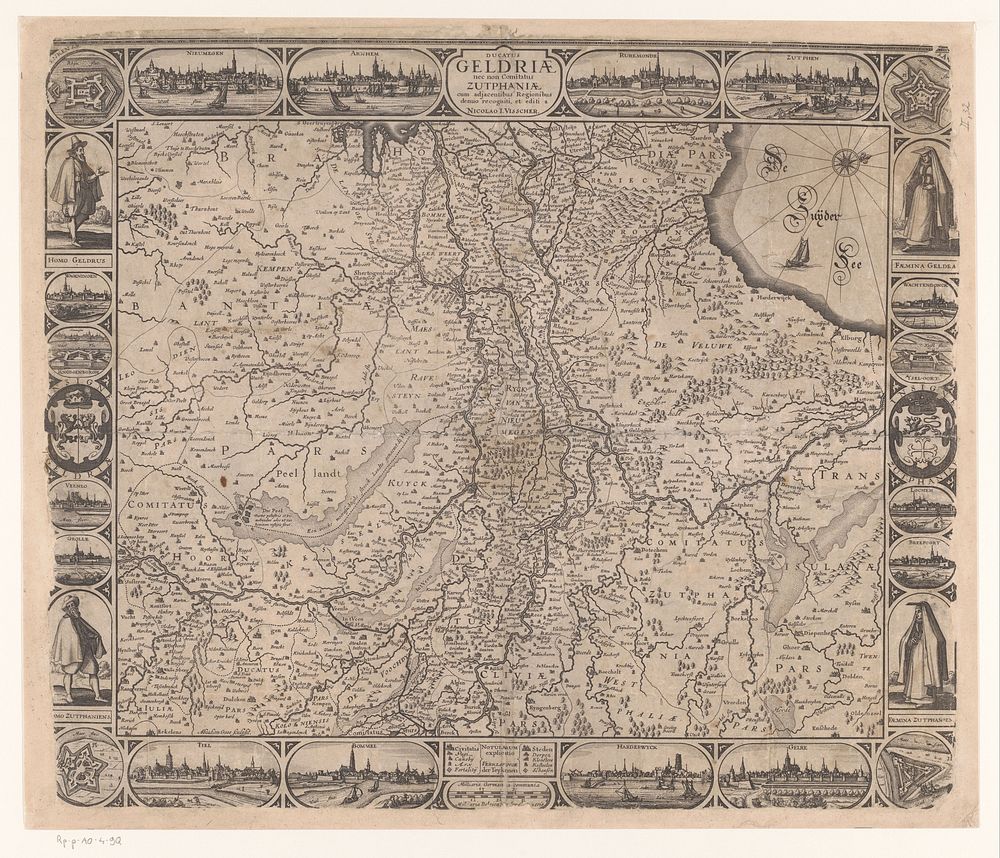 Kaart van Gelderland (1634 - 1645) by Abraham Goos and Nicolaes Visscher I
