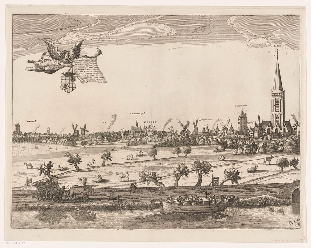 Stadsgezicht van Utrecht (eerste deel) (1662 - 1679) by Jan Hendriksz Verstraelen, Joost Cornelisz Droochsloot, Clement de…