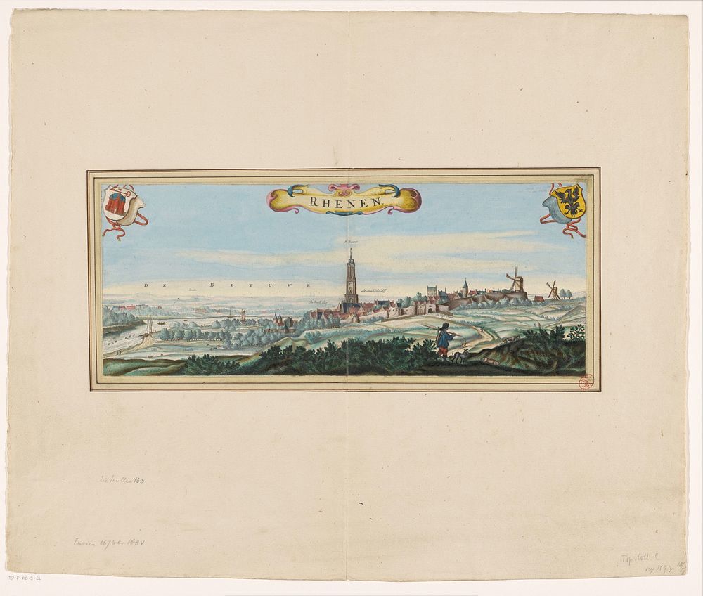 Gezicht op Rhenen (1631 - 1665) by Steven van Lamsweerde and Herman Specht