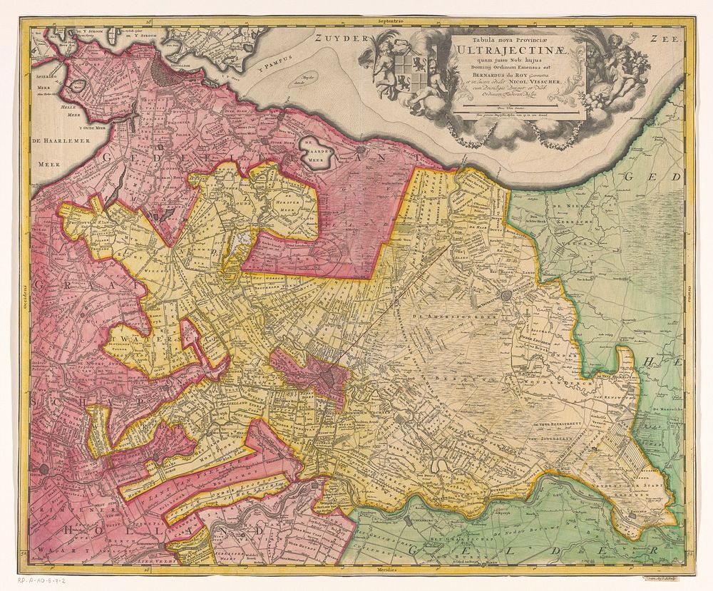 Kaart van de provincie Utrecht (in or after 1682 - 1702) by Luggert van Anse, Bernard de Roy I, Nicolaes Visscher II and…