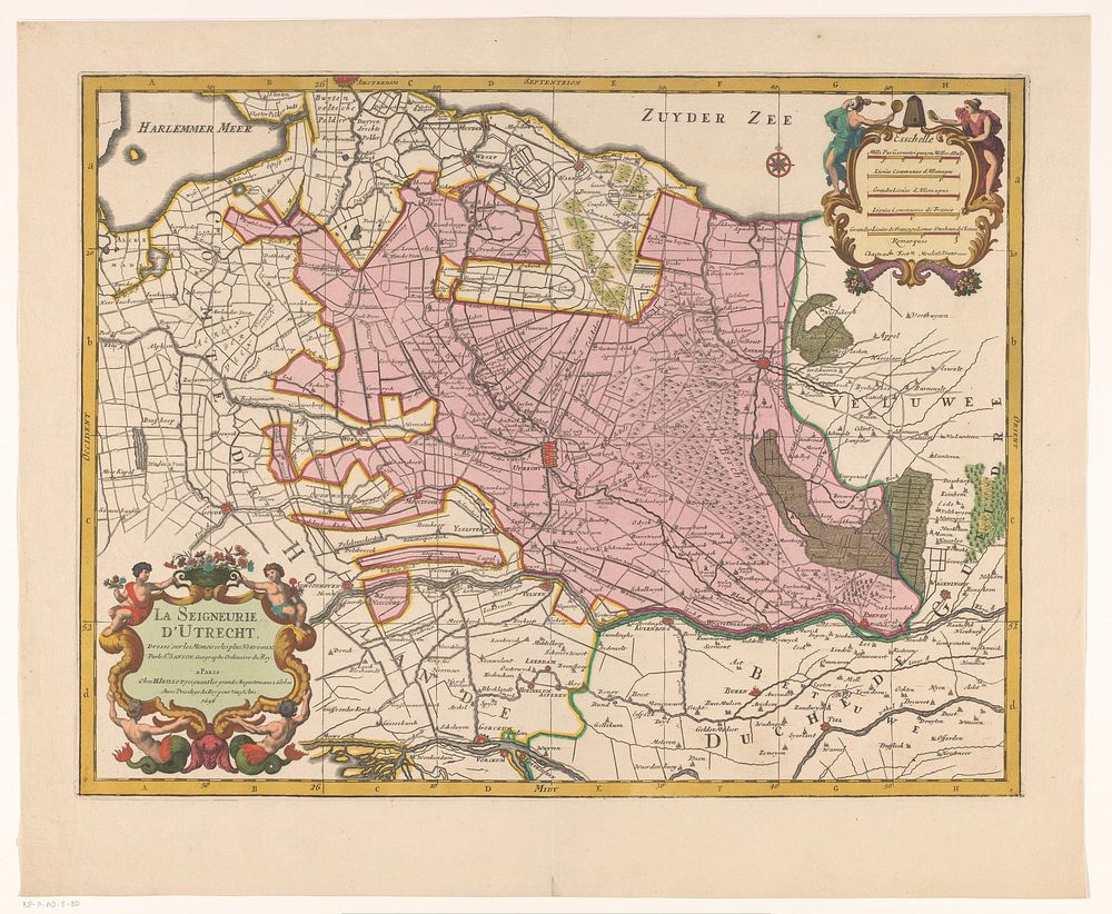 Kaart van de provincie Utrecht (1696) by Pieter Mortier I, Nicolas Sanson I, Guillaume Sanson, Adrien Sanson, Alexis Hubert…