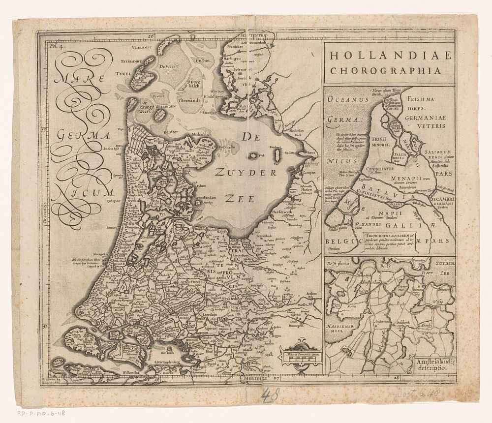 Kaart van het graafschap Holland (1611 - 1614) by anonymous and Jodocus Hondius I