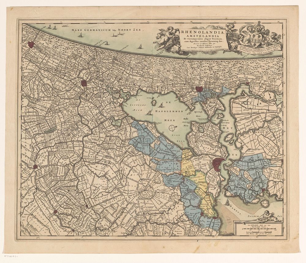 Kaart van Rijnland en Amstelland (in or after 1677 - in or after 1682) by anonymous, Nicolaes Visscher I, Nicolaes Visscher…