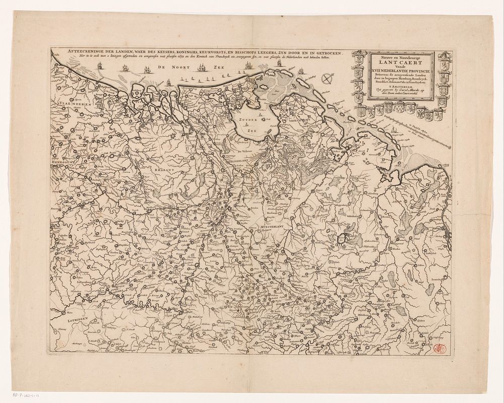 Kaart van de Nederlanden met de oorlogssituatie van 1672-73 (1691 - 1706) by anonymous and Carel Allard