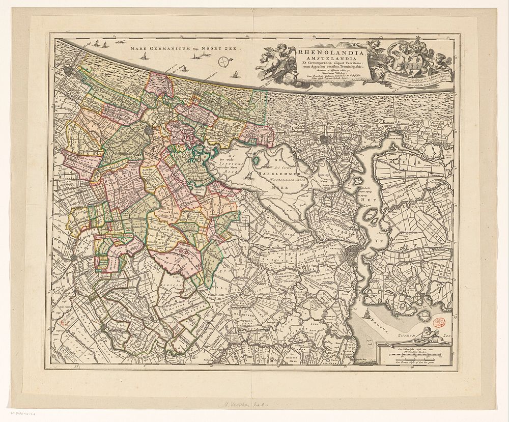 Kaart van Rijnland en Amstelland (1720 - 1775) by anonymous, Nicolaes Visscher I, Nicolaes Visscher II, Pieter Schenk II…