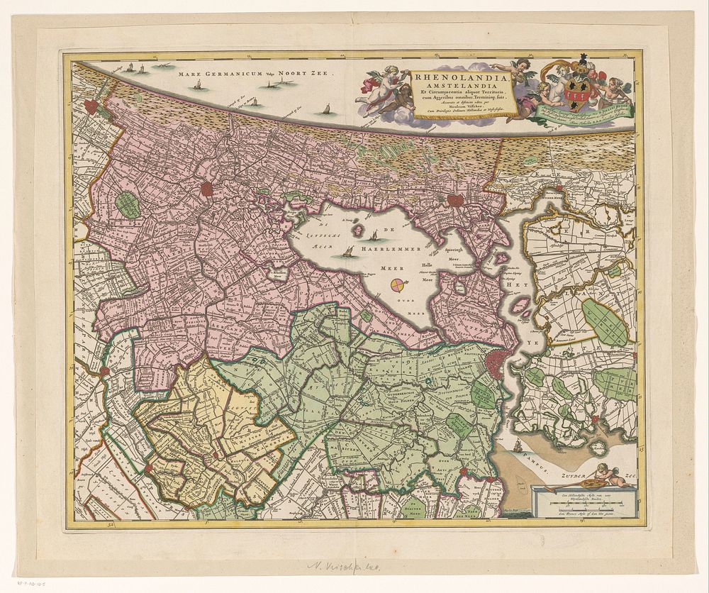 Kaart van Rijnland en Amstelland (in or after 1677 - in or after 1682) by anonymous, Nicolaes Visscher I, Nicolaes Visscher…