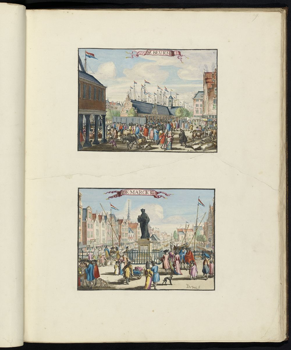 Oude Beurs / Grote Markt (1783) by Johannes de Vouw, Romeyn de Hooghe, Johannes de Vouw and Stadsbestuur Rotterdam