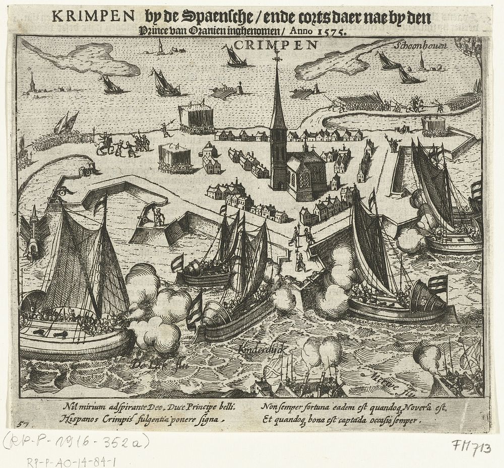 Inname van Krimpen, 1576 (1613 - 1615) by anonymous and Frans Hogenberg
