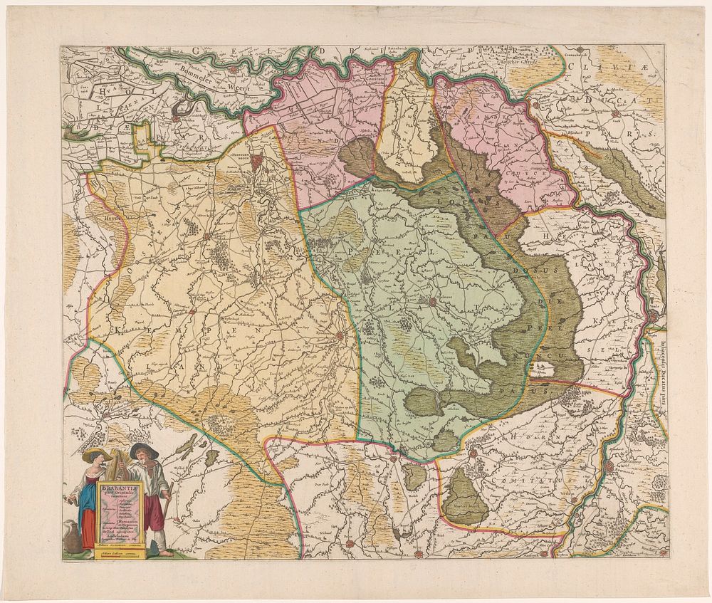 Kaart van het oostelijk deel van Brabant (after 1671 - c. 1776) by anonymous and Frederik de Wit