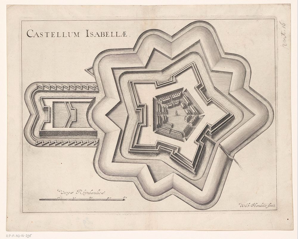 Fort Isabella, 1629 (1631) by Willem Hondius and Abraham Elzevier I