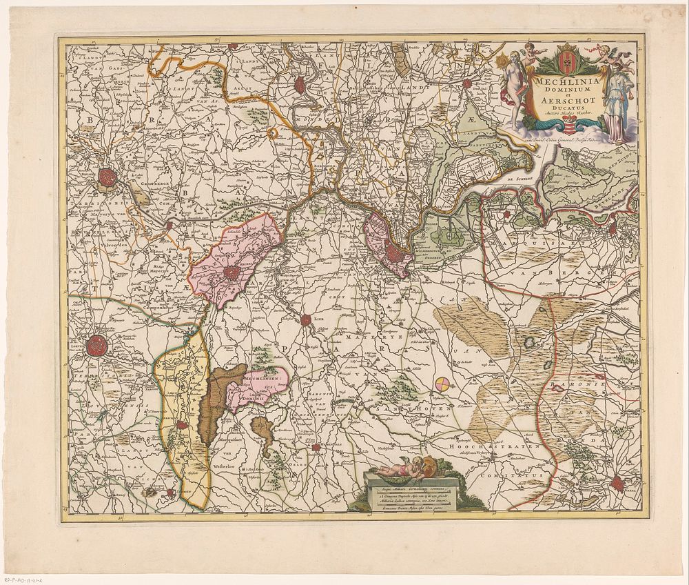 Kaart van een deel van Vlaanderen (1677 - 1720) by anonymous, Nicolaes Visscher I, Nicolaes Visscher II and weduwe Nicolaes…