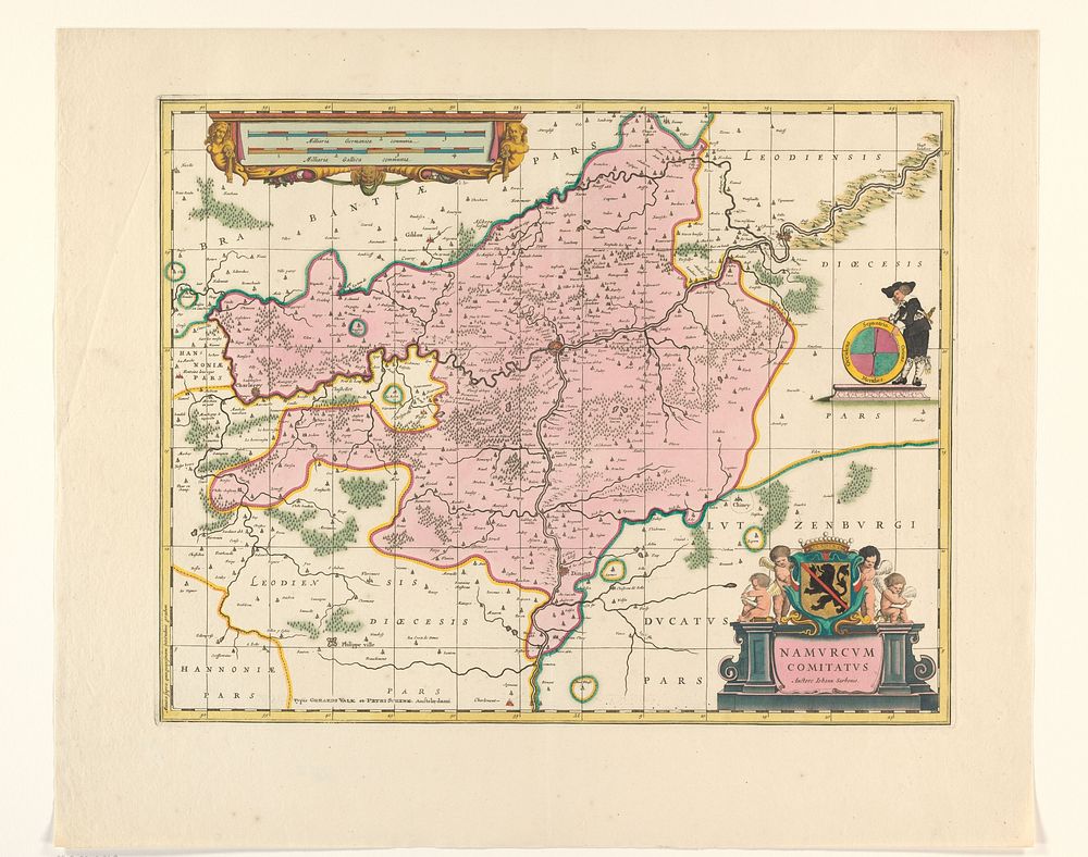 Kaart van het graafschap Namen (1683 - 1711) by anonymous, Gerard Valck and Pieter Schenk I