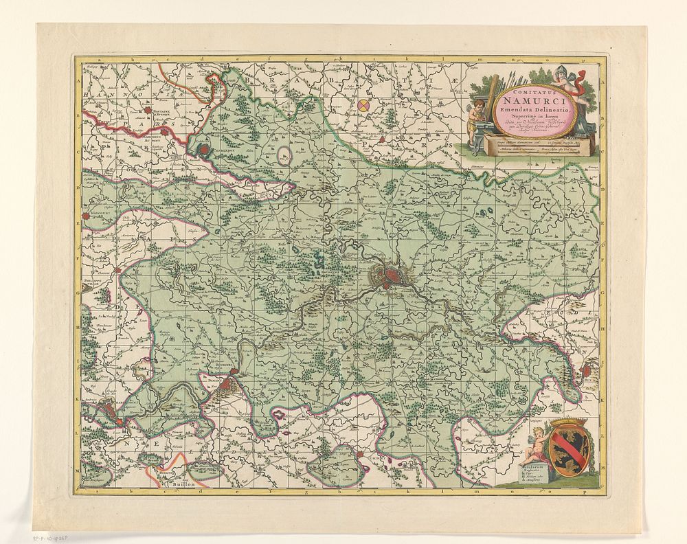 Kaart van het graafschap Namen (1677 - 1720) by anonymous, Nicolaes Visscher I, Nicolaes Visscher II, weduwe Nicolaes…