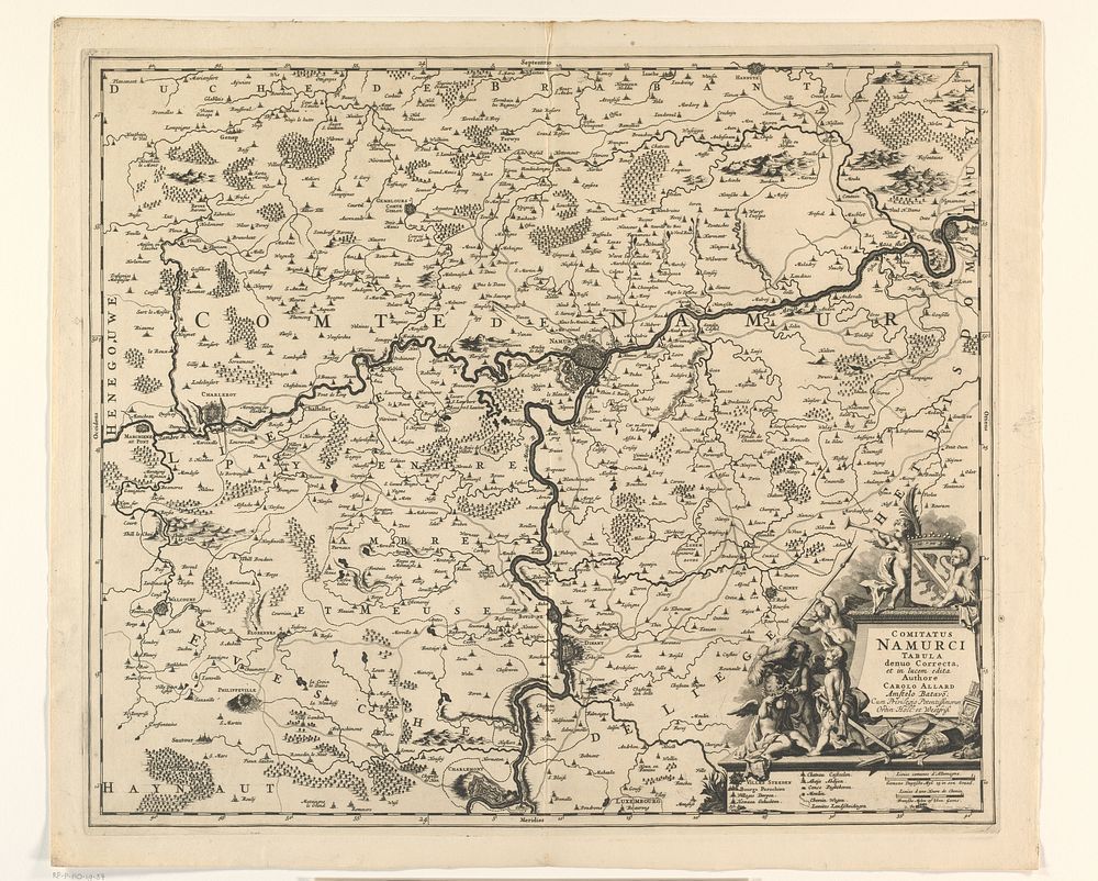 Kaart van het graafschap Namen (1689 - 1709) by Laurens Scherm, Laurens Scherm, Carel Allard and Staten van Holland en West…