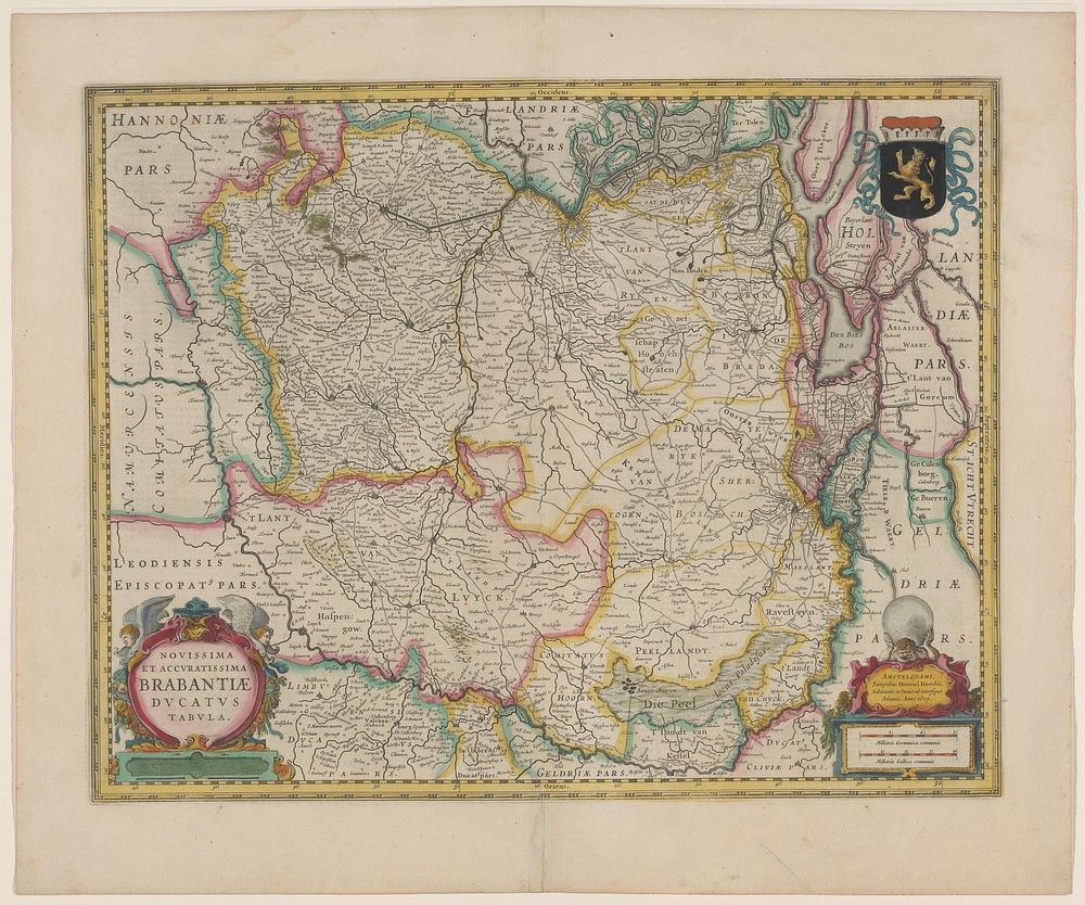 Kaart van het hertogdom Brabant (1633) by anonymous and Henricus Hondius