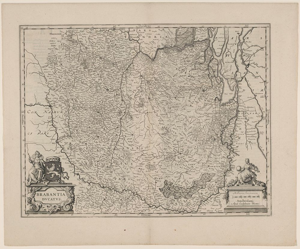 Kaart van het hertogdom Brabant (1631) by anonymous and Willem Janszoon Blaeu