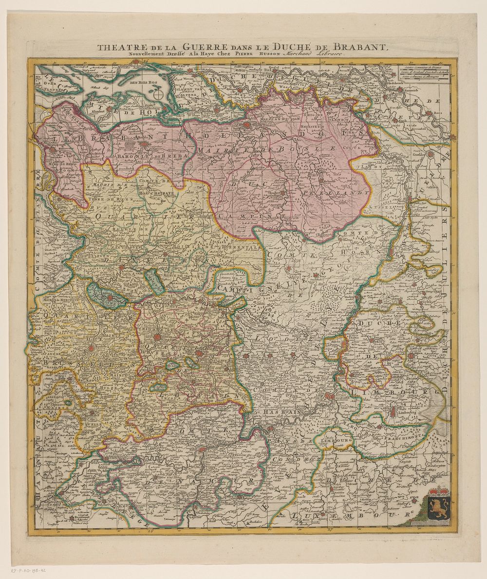 Kaart van het hertogdom Brabant (1702 - 1732) by anonymous and Pieter Husson