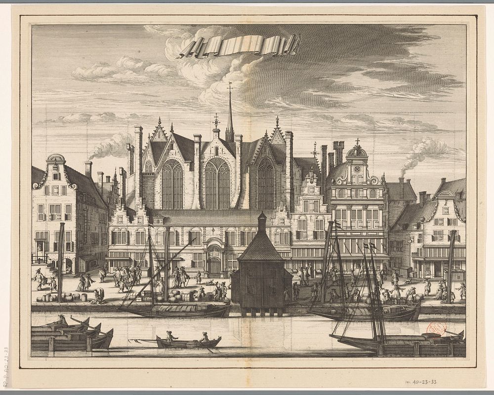 Gezicht op de Heilige Stede (Nieuwezijds Kapel) te Amsterdam (in or before 1693) by anonymous