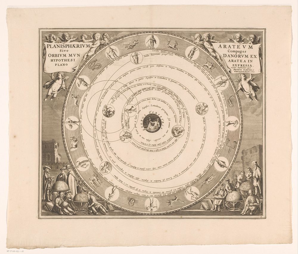 Hemelkaart van het stelsel van Aratus (1708) by anonymous, Pieter Schenk I, Gerard Valck and Staten van Holland en West…