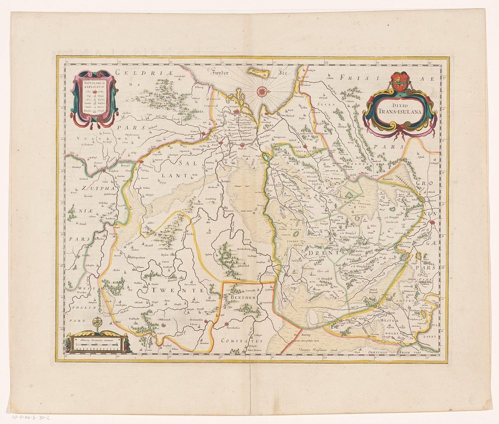 Kaart van Overijssel (1653 - 1666) by anonymous and Johannes Janssonius