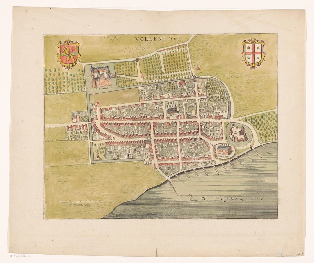 Plattegrond van Vollenhove (1649) by anonymous and Johannes Willemszoon Blaeu