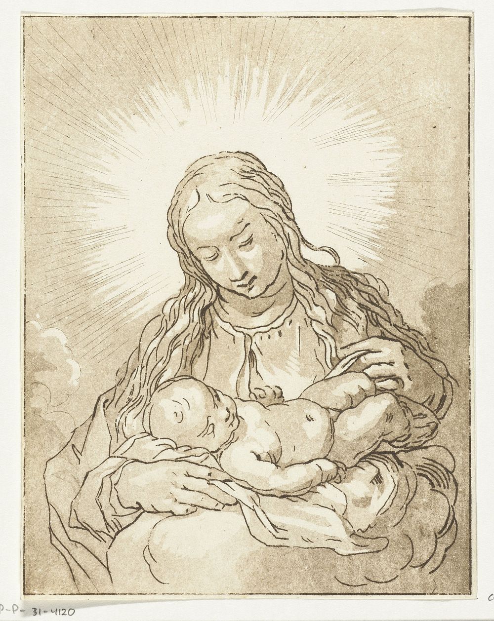 Maria met kind (1778 - 1838) by Anthonie van den Bos and Abraham Bloemaert