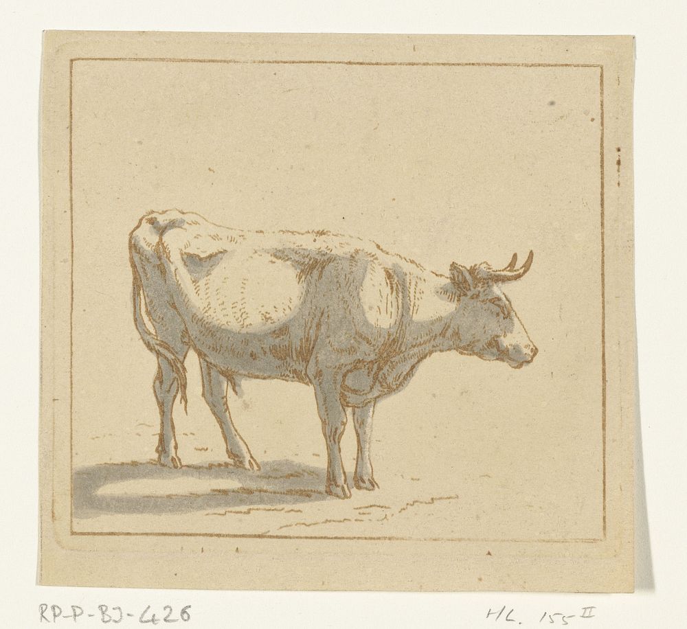 Stier staand, naar rechts (1798 - 1837) by Ernst Willem Jan Bagelaar