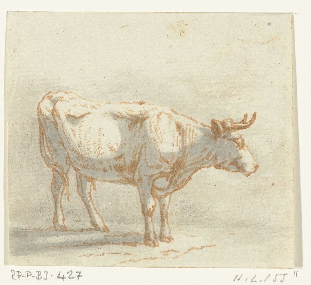 Stier staand, naar rechts (1798 - 1837) by Ernst Willem Jan Bagelaar