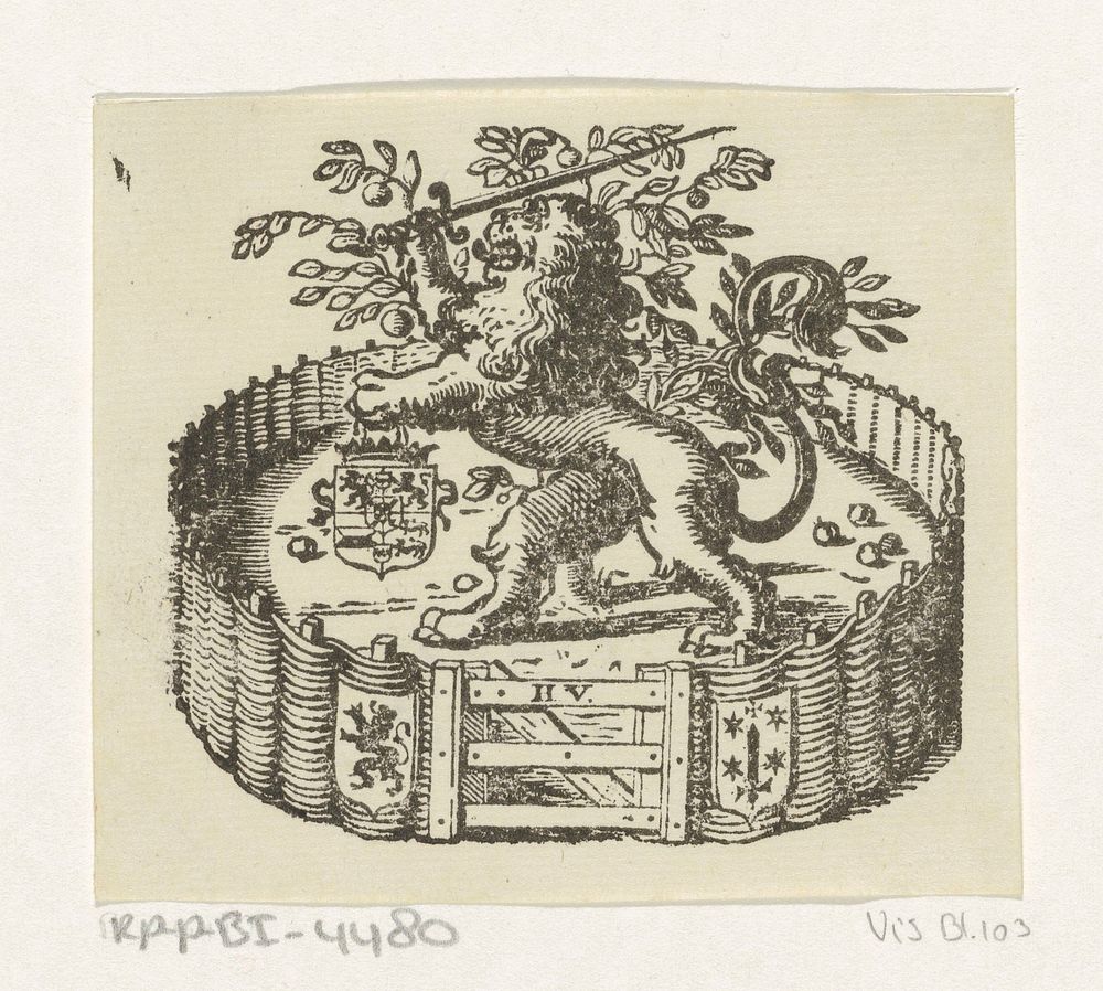 Emblematisch wapen van de provincie Holland (1635 - 1694) by Dirck de Bray