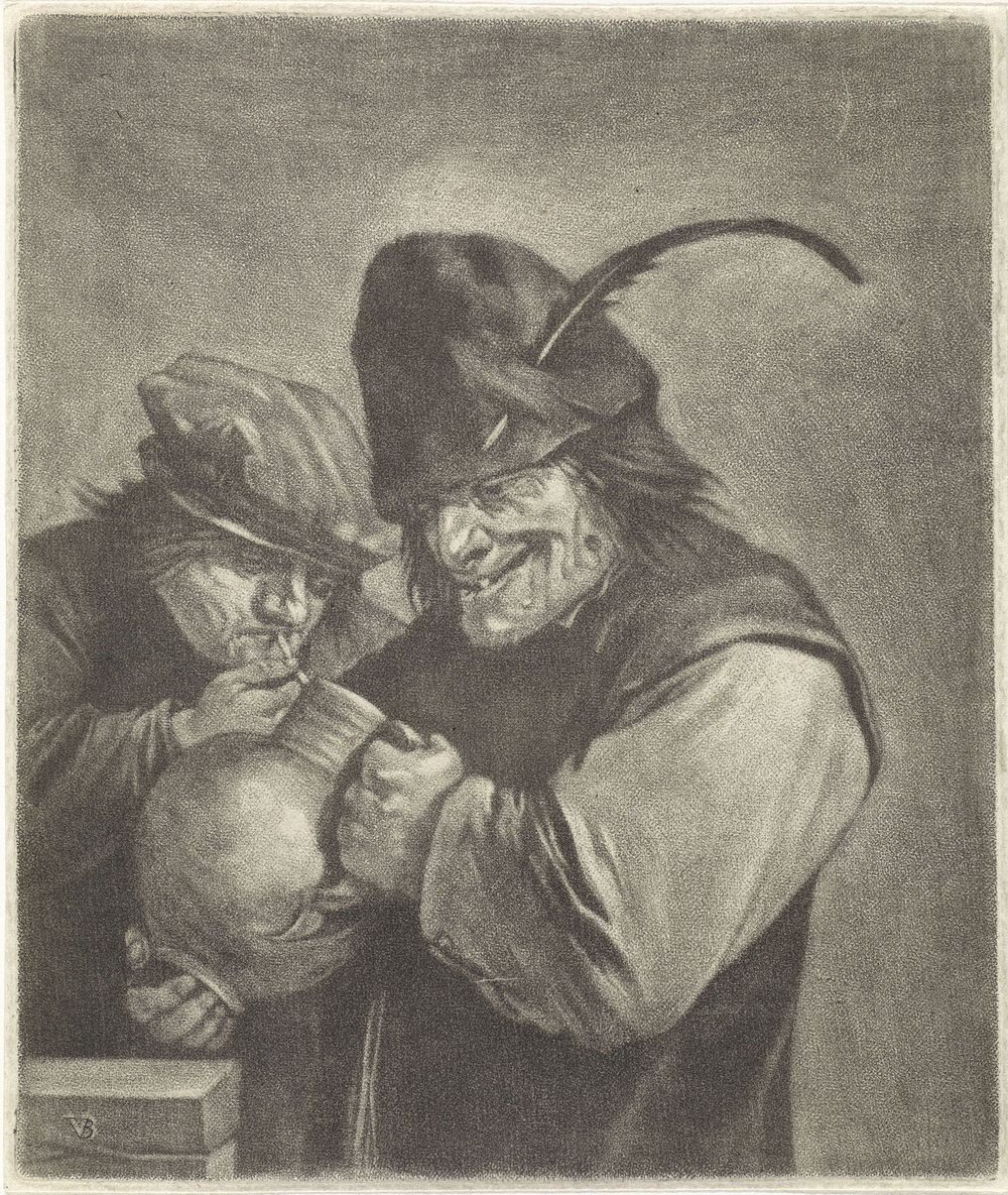 Oude en jonge boer (1659 - 1740) by Jan van der Bruggen