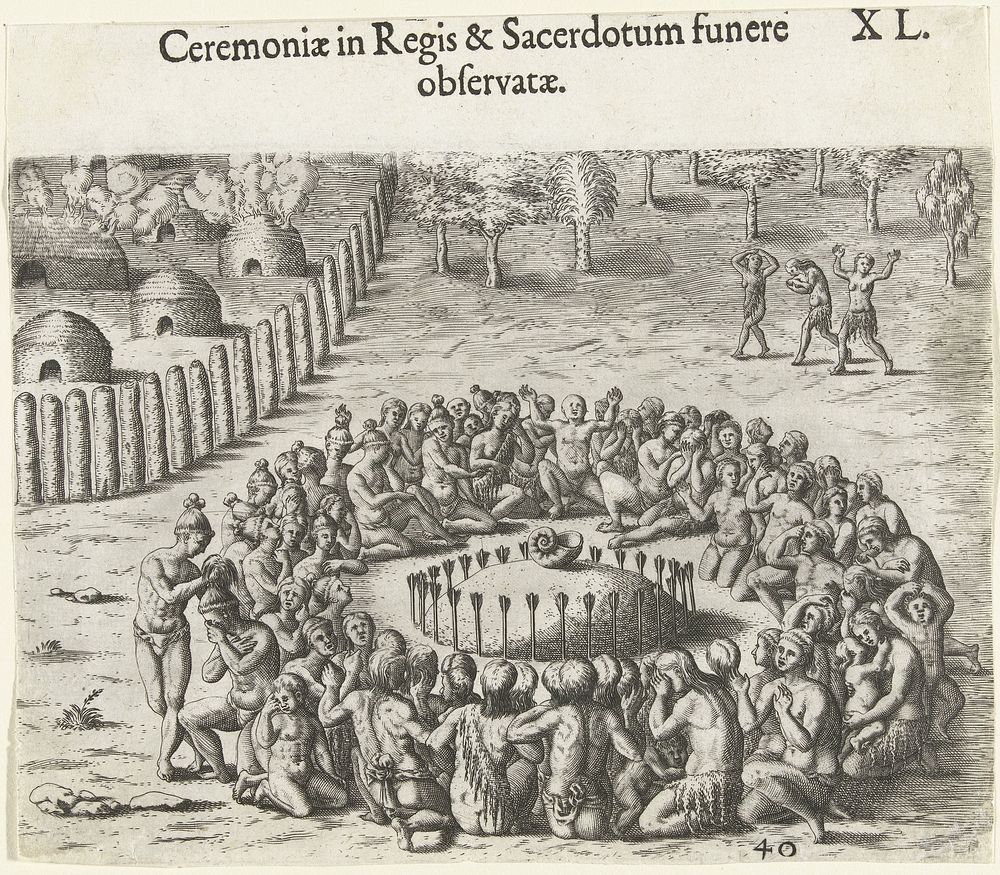 Begrafenisritueel voor een koning (1591) by Theodor de Bry and Johann Theodor de Bry