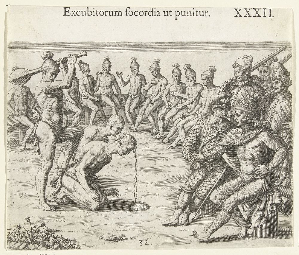 Wachters worden harteloos gestraft (1591) by Theodor de Bry, Johann Theodor de Bry and Theodor de Bry