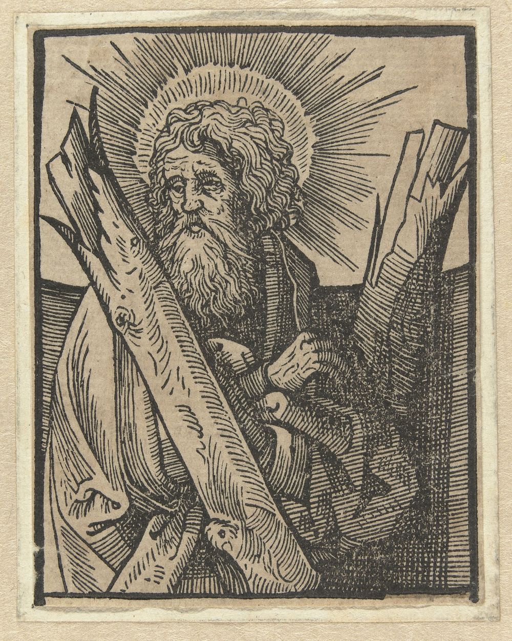 De apostel Andreas (1518 - 1550) by anonymous and Jacob Cornelisz van Oostsanen