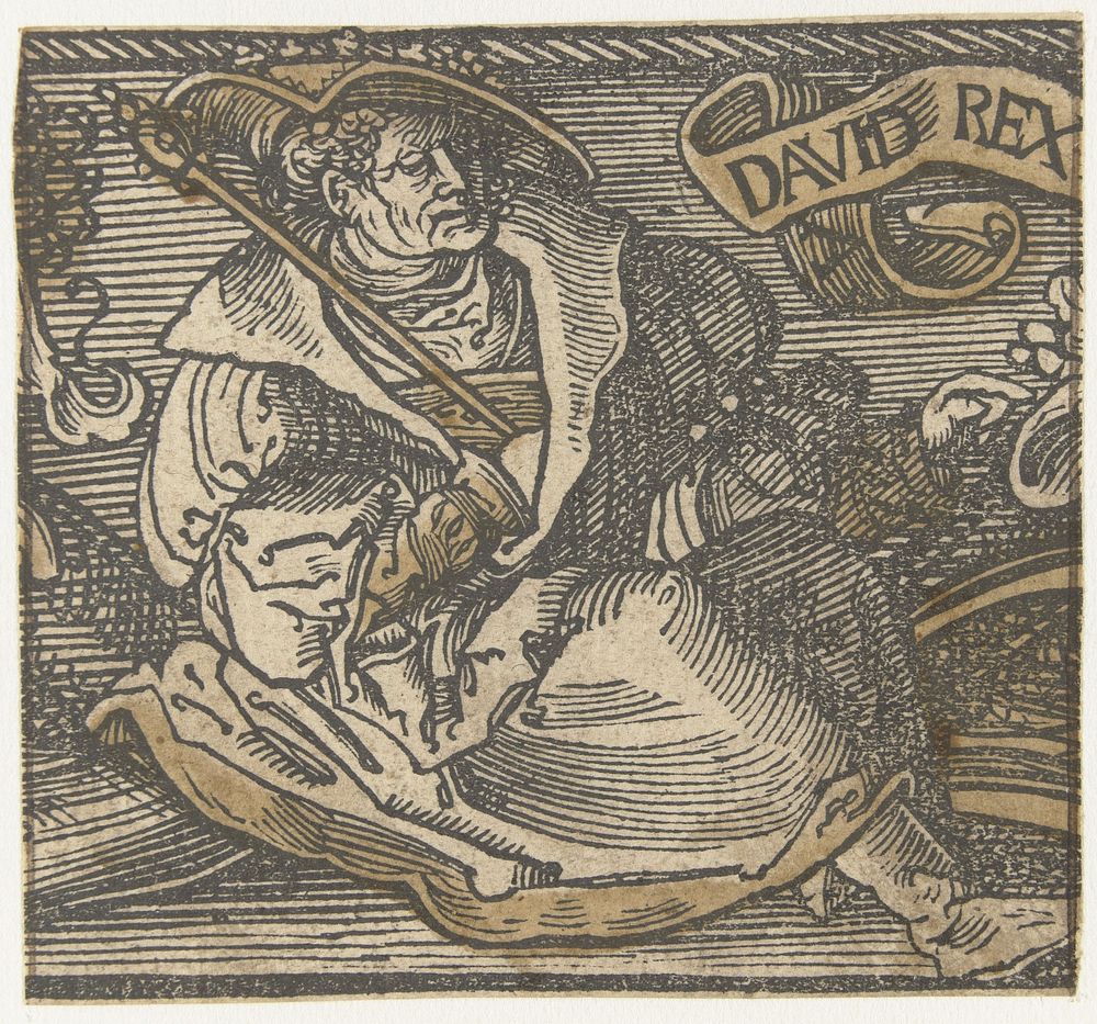 Koning David (1504 - 1533) by anonymous, Lucas van Leyden and Jacob Cornelisz van Oostsanen