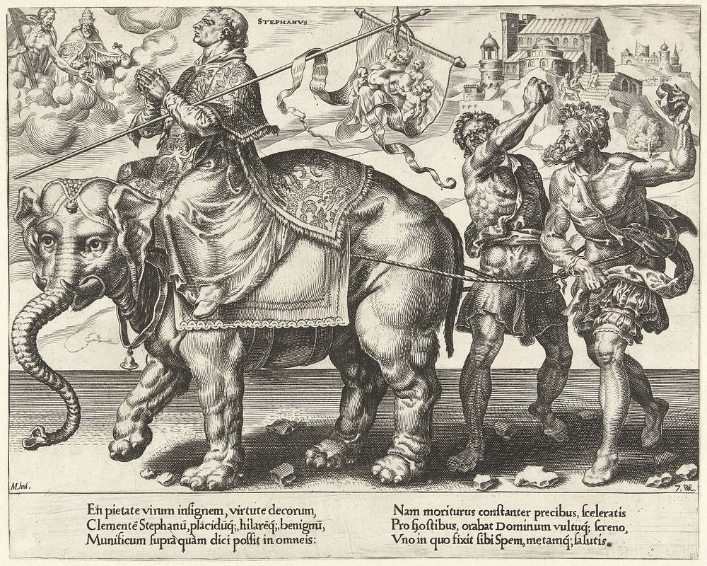 Triomf van Stefanus (1559) by Dirck Volckertsz Coornhert, Maarten van Heemskerck and Hieronymus Cock