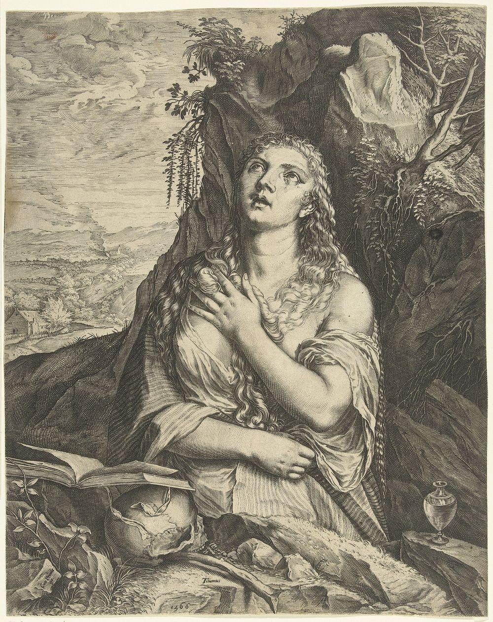 De boetvaardige Maria Magdalena (1566) by Cornelis Cort and Titiaan