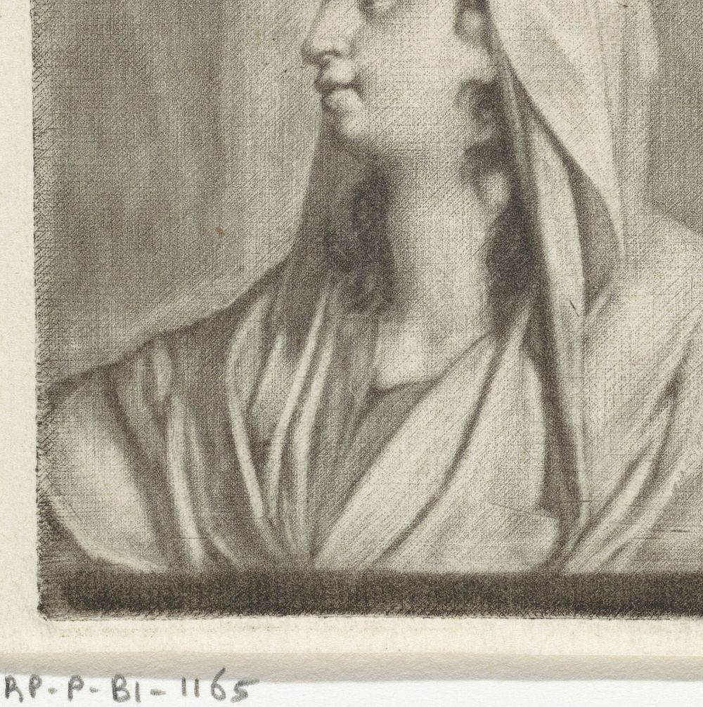 Profiel van een vrouw (1695 - 1785) by Daniël Birrius