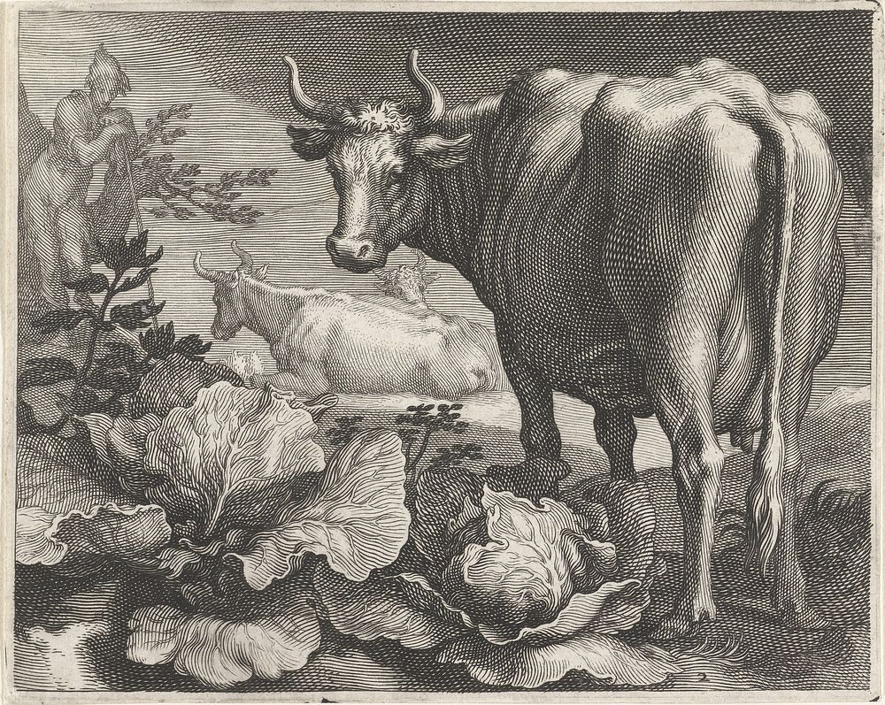 Koeien (1611) by Boëtius Adamsz Bolswert, Abraham Bloemaert and Boëtius Adamsz Bolswert