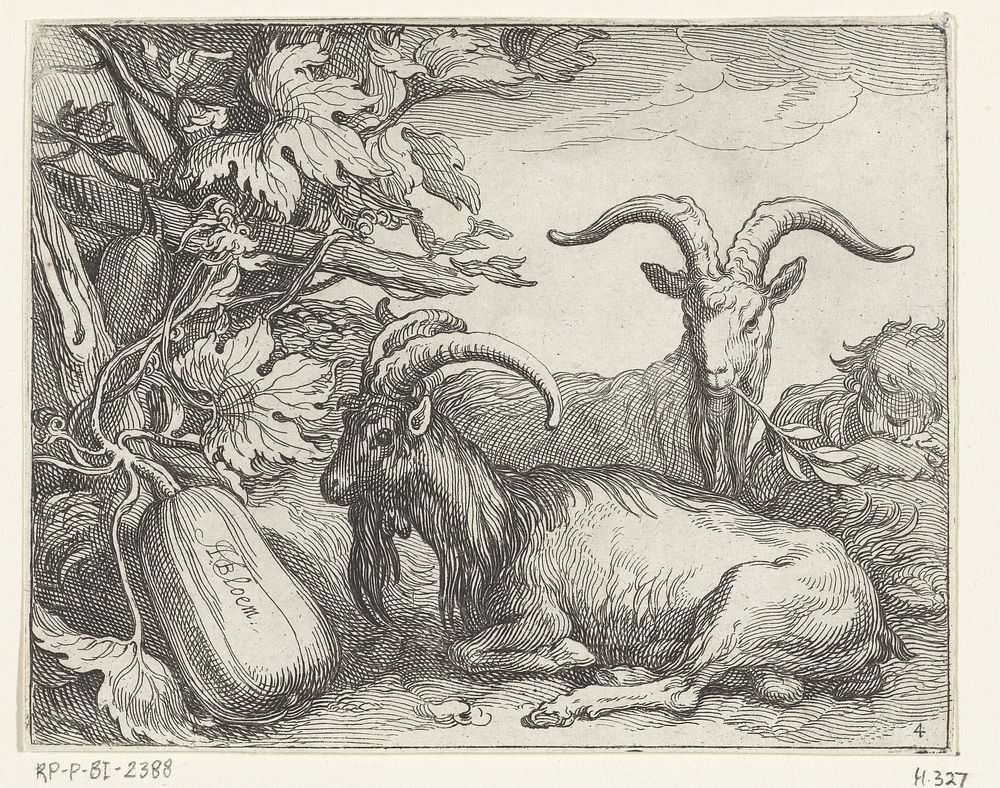 Geiten en kalebas (1611) by Boëtius Adamsz Bolswert, Abraham Bloemaert and Boëtius Adamsz Bolswert