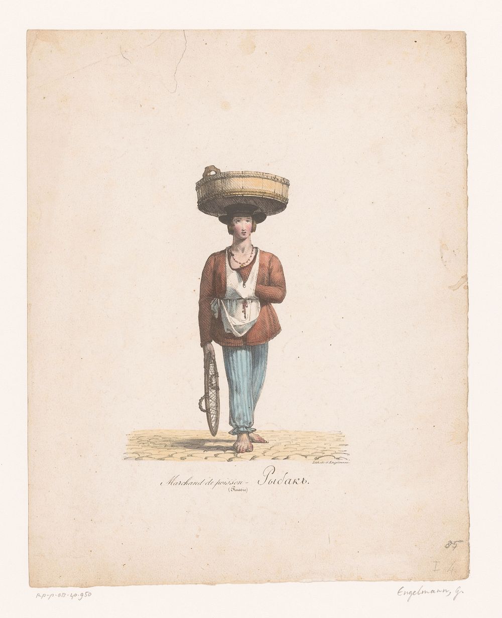 Russische visverkoper (1816 - 1839) by anonymous and Gottfried Engelmann