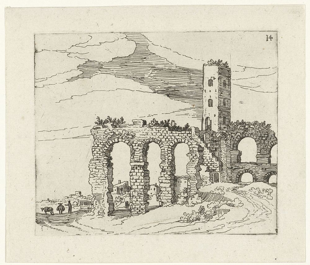 Ruïne van aquaduct (1594 - 1618) by Willem van Nieulandt II and Willem van Nieulandt II