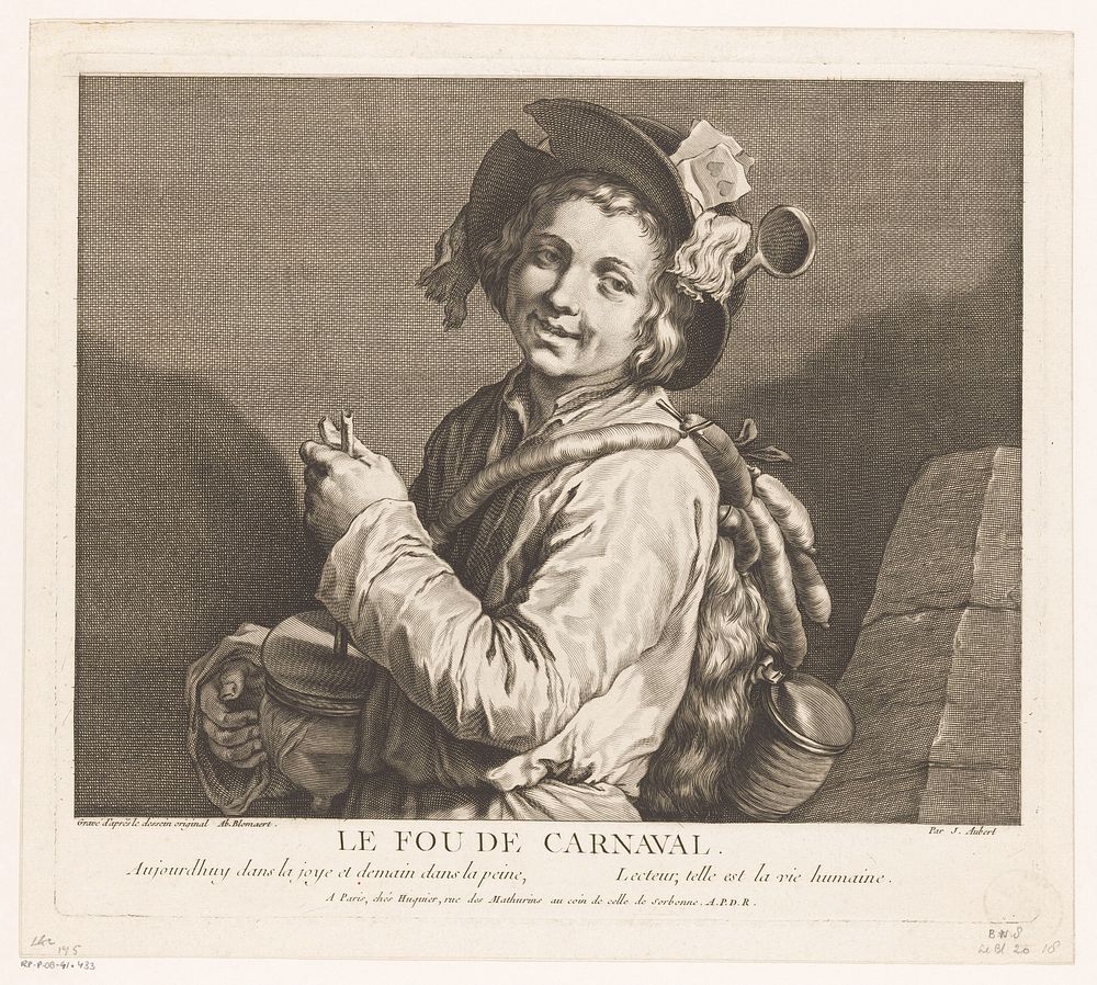 Jongen met een rommelpot (1705 - 1741) by Jean Aubert, Abraham Bloemaert and Gabriel Huquier