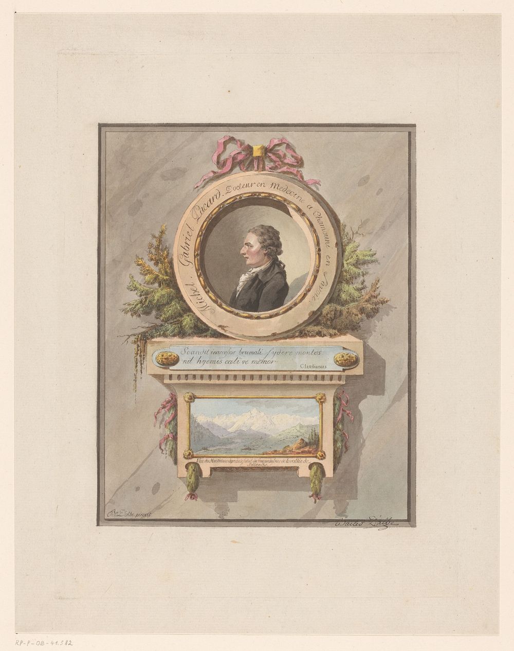 Portret van Michel-Gabriel Paccard (1786 - 1824) by Louis Albert Bacler d Albe, Louis Albert Bacler d Albe and Claudius…